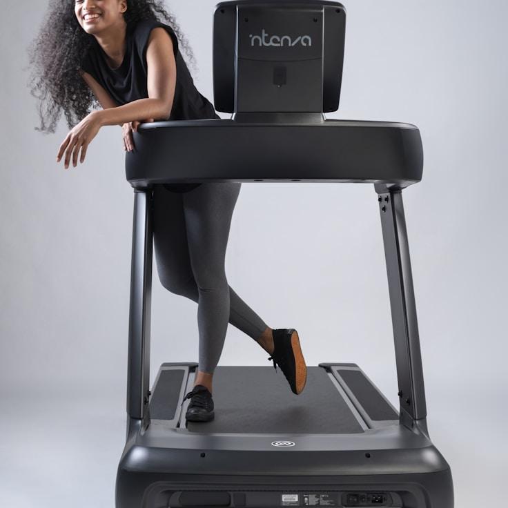 Modern fitness center interior with exercise equipment